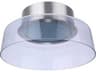 Craftmade Centric Brushed Polished Nickel Glass LED Dome Flush Mount