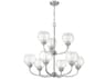 Craftmade Glenda 9-Light Brushed Polished Nickel Glass Globe Round Chandelier