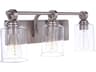 Craftmade Romero 3-Light Brushed Polished Nickel Glass Vanity Light