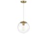 Craftmade Gaze 1-Light Satin Brass Glass Globe Mini Pendant