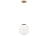 Craftmade Gaze 1-Light Satin Brass Glass Globe Mini Pendant