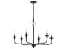 Craftmade Jolenne 6-Light Flat Black Chandelier