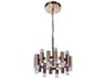 Craftmade Simple Lux 16-Light6-Light Satin Brass LED Cylinder Chandelier