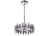 Craftmade Simple Lux 20-Light Brushed Polished Nickel LED Cylinder Chandelier