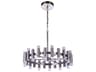 Craftmade Simple Lux 24-Light Brushed Polished Nickel LED Cylinder Chandelier