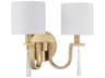 Craftmade Fortuna 2-Light Satin Brass Wall Sconce