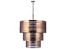 Craftmade Mesh 12-Light Satin Brass Drum Tiered Pendant