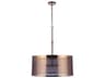 Craftmade Mesh 4-Light Satin Brass Drum Pendant