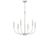 Craftmade Traci 6-Light Brushed Polished Nickel Candelabra Chandelier
