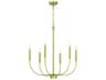 Craftmade Traci 6-Light Satin Brass Candelabra Chandelier