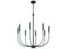 Craftmade Traci 8-Light Flat Black Candelabra Chandelier