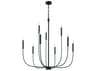 Craftmade Traci 9-Light Flat Black Candelabra Chandelier