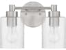 Craftmade Lyndsey 2-Light Brushed Polished Nickel Vanity Light