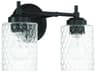 Craftmade Claire 2-Light Flat Black Vanity Light