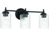 Craftmade Claire 3-Light Flat Black Vanity Light