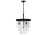 Craftmade Vesi 4-Light Flat Black Glass Pendant