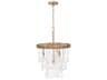 Craftmade Vesi 4-Light Satin Brass Glass Pendant