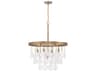 Craftmade Vesi 5-Light Satin Brass Glass Pendant