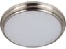 Craftmade X 1-Light Brushed Polished Nickel Glass LED Round Flush Mount