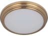 Craftmade X 1-Light Satin Brass Glass LED Round Flush Mount
