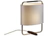Carpyen Margot Matt Black Nickel Silver Fabric Table Lamp