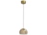 Carpyen Neil Satin Gold Dome Mini Pendant