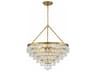 Crystorama Calypso 8-Light Chrome Crystal Glass Candelabra Tiered Chandelier
