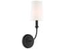 Crystorama Sylvan 1-Light Black Forged Wall Sconce