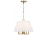 Crystorama Westwood 5-Light Vibrant Gold White Empire Pendant