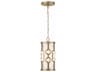 Crystorama Jennings 1-Light White Cylinder Mini Pendant