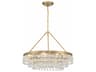 Crystorama Calypso 6-Light Vibrant Gold Glass Candelabra Chandelier