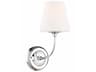 Crystorama Sylvan 1-Light Polished Chrome Glass Wall Sconce