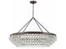 Crystorama Calypso 8-Light Vibrant Bronze Crystal Glass Chandelier