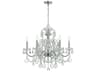 Crystorama Imperial 6-Light Polished Chrome Crystal Candelabra Chandelier