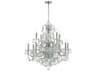 Crystorama Imperial 12-Light Polished Chrome Crystal Candelabra Chandelier