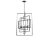 Crystorama Capri 7-Light Raw Steel Candelabra Geometric Chandelier