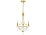 Crystorama Metro 3-Light Antique Gold Crystal Candelabra Chandelier