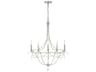 Crystorama Metro 5-Light Antique Silver Glass Candelabra Chandelier