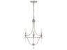 Crystorama Metro 3-Light Antique Silver Crystal Candelabra Chandelier