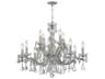 Crystorama Maria Theresa 12-Light Chrome Crystal Candelabra Chandelier