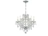 Crystorama Maria Theresa 6-Light Chrome Crystal Candelabra Chandelier