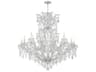 Crystorama Maria Theresa 25-Light Chrome Crystal Candelabra Chandelier