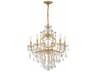 Crystorama Filmore 6-Light Antique Gold Crystal Candelabra Chandelier