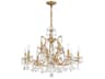 Crystorama Filmore 12-Light Antique Gold Crystal Candelabra Chandelier