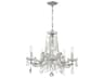 Crystorama Maria Theresa 5-Light Chrome Crystal Candelabra Chandelier