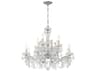 Crystorama Maria Theresa 12-Light Chrome Crystal Candelabra Chandelier