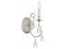 Crystorama Ashton 1-Light Silver Crystal Wall Sconce