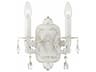Crystorama Paris Market 2-Light White Crystal Wall Sconce