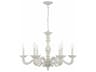 Crystorama Paris Market 6-Light Off White Candelabra Chandelier
