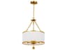 Crystorama Broche 3-Light Gold Candelabra Drum Chandelier